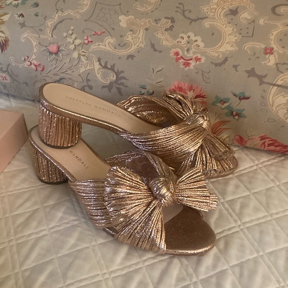 Loeffler Randall, Emilia pleated knot mule-Dune color - Picture 2 of 9